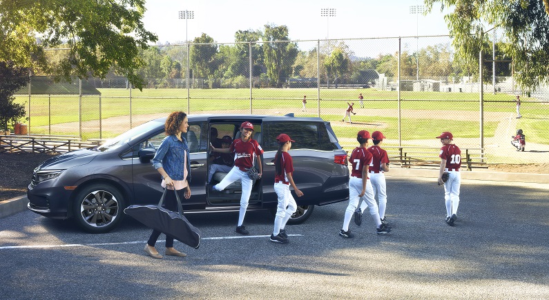 The 2024 Honda Odyssey is a minivan that will hold 8 passengers very comfortably with plenty of cargo room for your stuff.