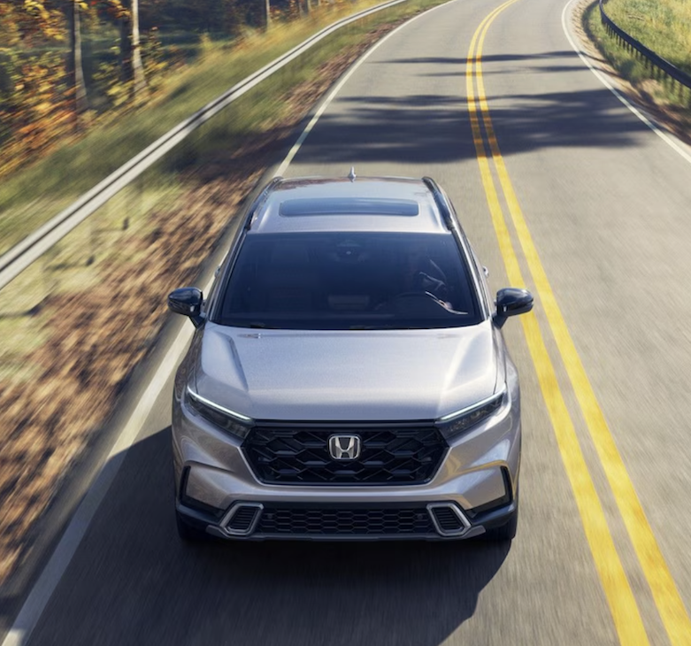 The 2026 Honda CR-V compact SUV offers hybrid and gasoline powertrains with seating for five passengers and 76.5 cubic feet.