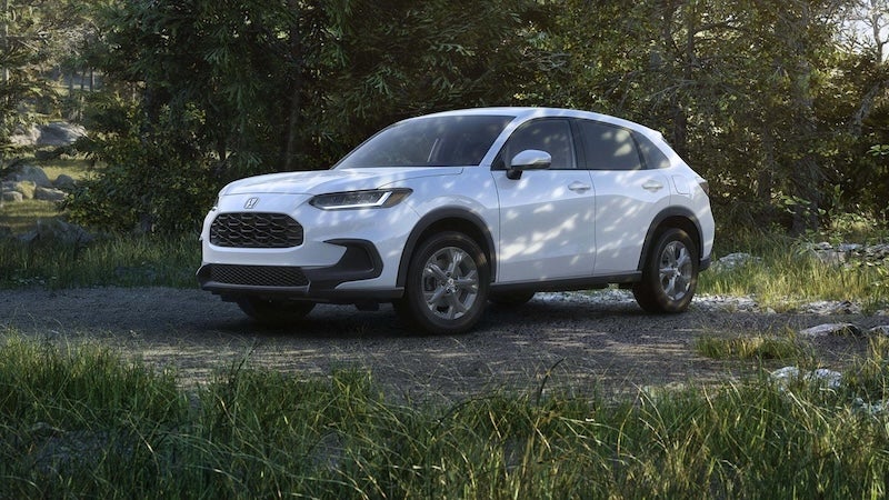 The 2027 Honda HR-V EX-L in Nordic Forest Pearl is a new subcompact SUV with seating for five and available all-wheel drive.