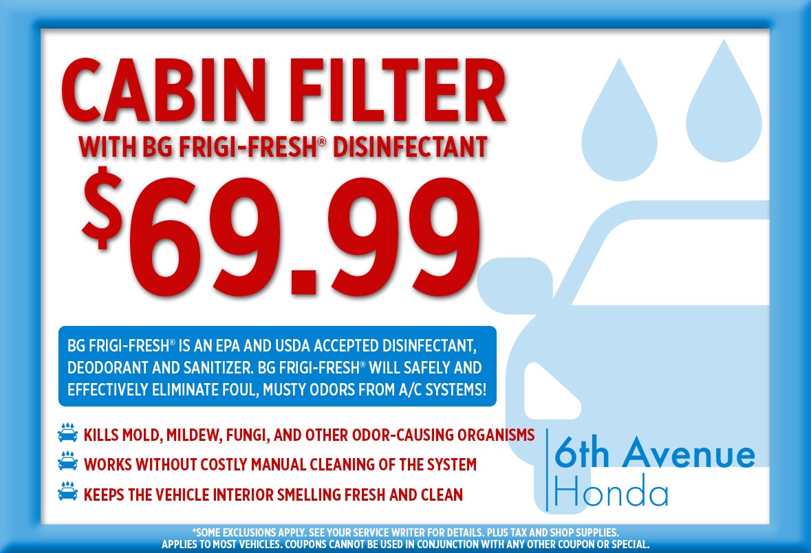 Cabin Filter with Disinfectant