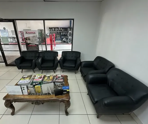 Car dealership waiting area
